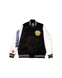 Куртка бейсбольная унисекс Mitchell & Ness Warrior черно-белая, Warrior Black White Mitchell ness