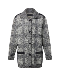 Твидовая вязаная кофта Lv, Dark Gray Louis vuitton