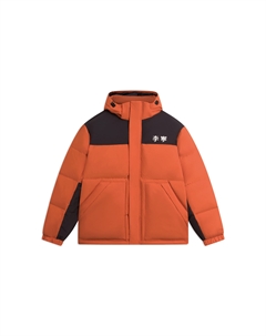 Спортивная модная куртка пуховик зимняя унисекс киноварно-оранжевая, Cinnabar Orange Li-ning