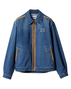 Джинсовая куртка женская сапфирово-синяя, Sapphire Blue Miu miu