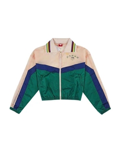 Женская куртка оранжево-розового и перечно-зеленого цветов, Orange Pink/Pepper Green Li-ning