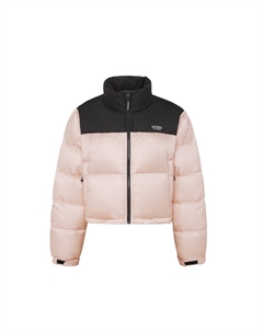 Женская пуховая куртка, F6X8-Pink+Black Jacquard Guess