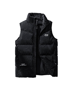 Пуховая жилетка унисекс, Camouflage Black Jeep spirit