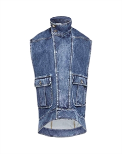 Джинсовый жилет с высоким воротом, Medium Blue Jw anderson