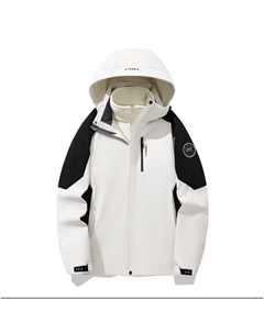 Теплый износостойкий водостойкий ветрозащитный ветровка Унисекс, White (Two-Piece Set) Jeep spirit