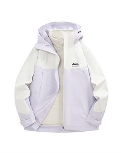 Унисекс ветровка для походов на открытом воздухе водонепроницаемая, термостойкая, водоотталкивающая, дождезащитная, Ivory White/Light Purple (M-3X L) Jeep spirit