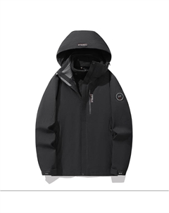 Теплый износостойкий водостойкий ветрозащитный ветровка Унисекс, Black (Two-Piece Set) Jeep spirit