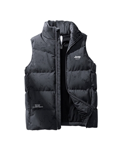 Пуховая жилетка унисекс, Camouflage Gray Jeep spirit