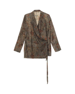 Хлои Жакет с цветочным принтом, Gray Red Uma wang