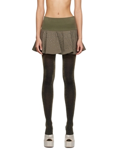 Зеленая мини-юбка со стразами Blumarine