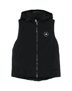 Стелла Маккартни Жилет с капюшоном на молнии, Black Adidas