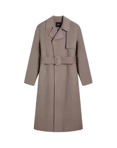 Женское пальто серо-коричневого цвета, Mist Gray Brown Theory