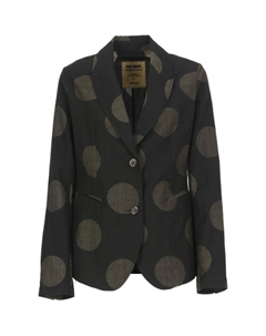 Точечная принтованная однобортная куртка, Black Mustard Uma wang