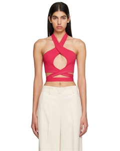 Розовая майка с запахом Msgm