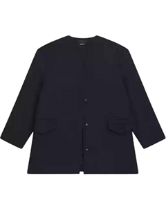 Пальто из мельтона с накидкой, Navy Blue Theory