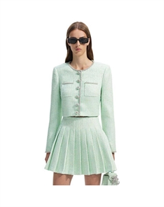 Женская куртка мятного цвета, Mint Green Self-portrait