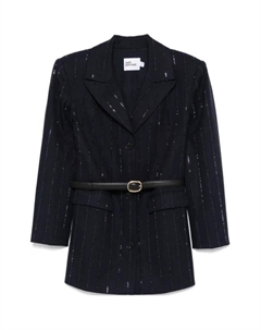 Расшитый стразами пиджак для автопортрета, Marine Blue Self-portrait