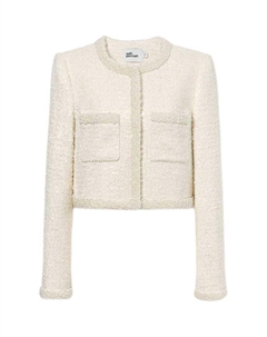 Жакет с отделкой из букли, Ivory White Self-portrait