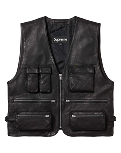 Кожаный карго-жилет, Black Supreme