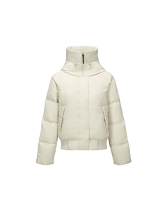 Куртка пуховая женская Sports Alliance Series серебристо-бежевая, Silver Birch White 00C1 Skechers