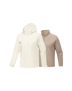 Водоотталкивающая термо ветровка женская бежевая, Baby White-063N Skechers