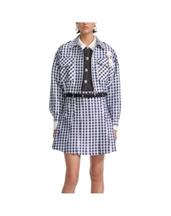 Женская куртка для автопортрета, Blue Plaid Self-portrait