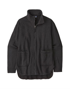 Утепленная флисовая куртка женская оверсайз, Black Patagonia
