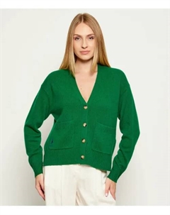 Шерстяной кардиган Loose fit, зеленый Polo ralph lauren