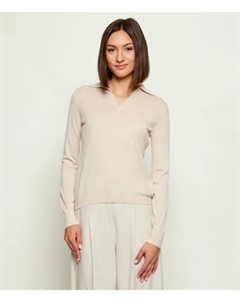 Шерстяной свитер-накидка Regular fit, бежевый Weekend max mara