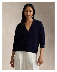 Шерстяной кардиган Loose fit, синий Polo ralph lauren