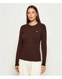 Свитер Slim fit, коричневый Gant