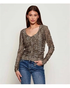 Блуза Slim fit, коричневый Liu jo