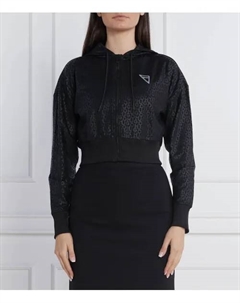 Толстовка Друнелла Cropped fit, черный Hugo