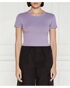 Футболка Деланор Cropped fit, фиолетовый Hugo