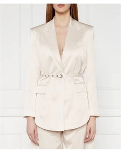 Элегантный атласный жакет Goldeneye Skinny fit, бежевый Pinko