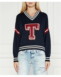 Свитер Cropped fit, синий Tommy jeans