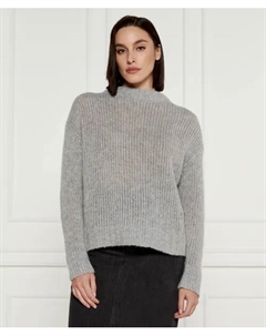 Свободный шерстяной свитер Oversize fit, серый Hugo