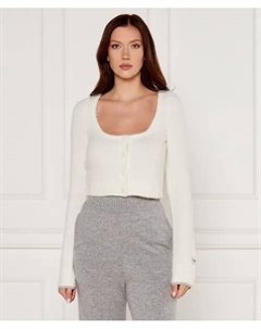 Кардиган колорпойнт Cropped fit, белый Pinko