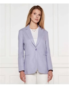 Элегантный льняной жакет Regular fit, фиолетовый Liu jo