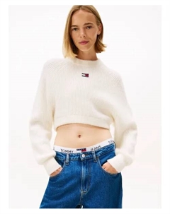 Свитер Cropped fit, бежевый Tommy jeans