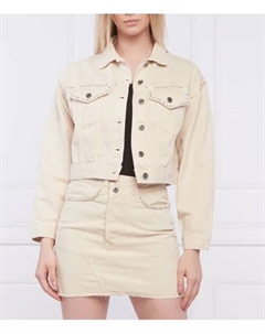 Джинсовая куртка Cropped fit, бежевый Liu jo