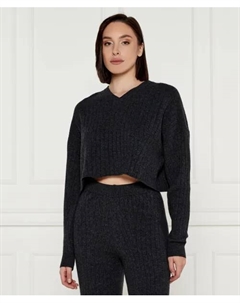 Шерстяной свитер Cropped fit, серый Twinset