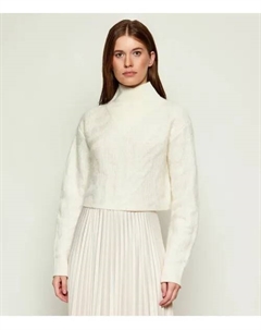 Водолазка из шерсти Fisura Cropped fit, белый Boss