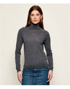 Водолазка из шерсти фризани Slim fit, серый Boss