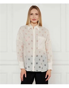 Рубашка Essence Oversize fit, бежевый Hugo