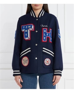 Университетский Бомбер Regular fit, синий Tommy hilfiger