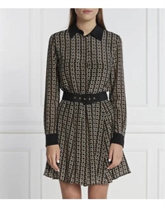 Шелковое платье с поясом, черный Liu jo