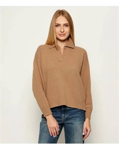 Свитер из кислой шерсти Relaxed fit, коричневый Weekend max mara