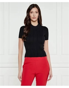 Сарфаримская блузка Cropped fit, черный Hugo