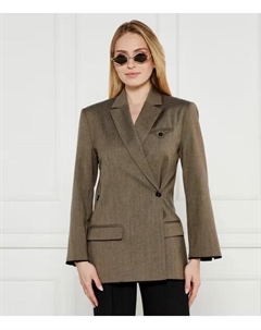 Элегантный шерстяной жакет Regular fit, коричневый Pinko